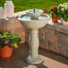 Smart Solar 2-Tier Solar Fountain Bird Bath- Country Gardens