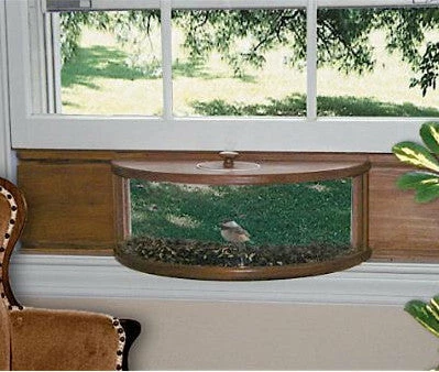 Coveside Conservation Window Bird Feeders Panoramic Window Feeder With Mirror