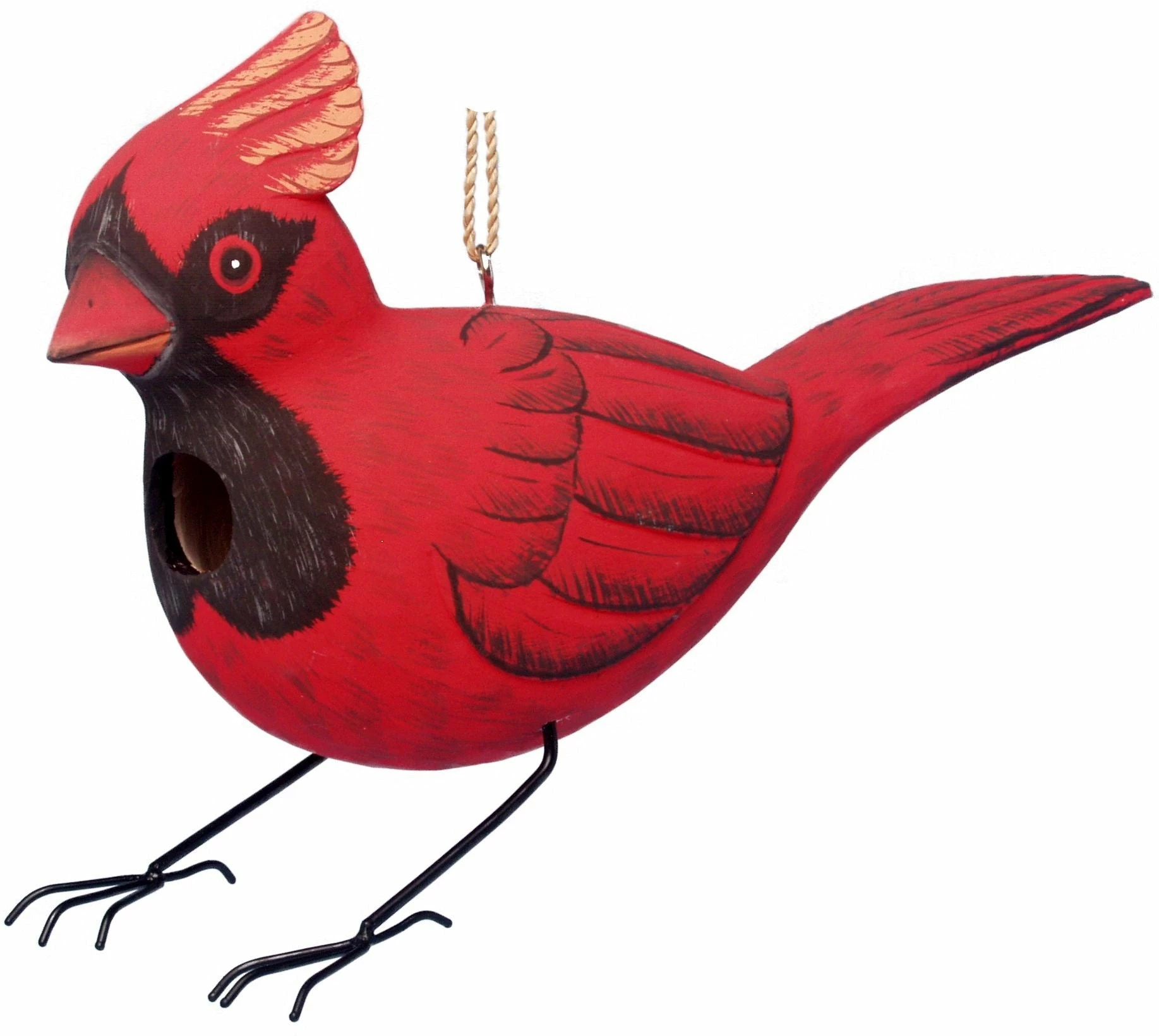 Bobbo Unique Birdhouses Cardinal Wooden Birdhouse