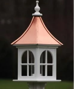 The Birdhouse Chick Copper Roof Bird Feeder Gentle Slope - 28x12