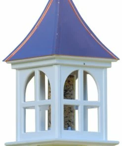 The Birdhouse Chick Copper Roof Bird Feeder Gentle Slope - 28x12