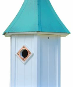 The Birdhouse Chick Copper Roof Birdhouse 28x10-Patina