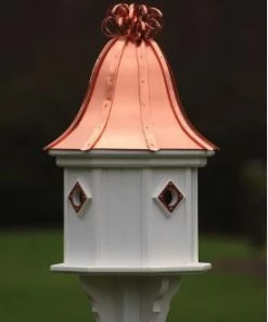 The Birdhouse Chick Copper Roof Birdhouse 34x14 Ribbon Detail 4 Portals