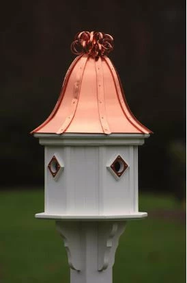 The Birdhouse Chick Copper Roof Birdhouse 34x14 Ribbon Detail 4 Portals