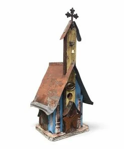 The Birdhouse Chick Barn Wood & Tin Church Birdhouses
