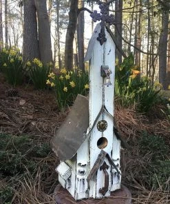 The Birdhouse Chick Unique Birdhouses Rustic Church Birdhouses- Medium