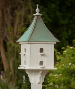 The Birdhouse Chick Copper Roof Birdhouse 28x12- 8 Perches Copper Roof Birdhouses