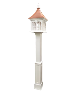 The Birdhouse Chick Copper Roof Vinyl/PVC Bird Feeder - 29x14