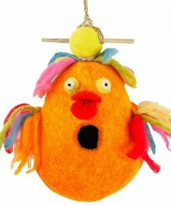 DZI Handmade Designs Felted Wool Birdhouse-Rubber Ducky