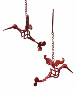 The Birdhouse Chick Iron Hummingbird Set- Red Or White