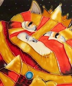 TileCraft Ceramic Art Tile-King Fat Cat 8x12