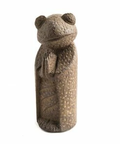 The Birdhouse Chick Namaste Frog Sculpture