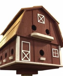 Home Bazaar Purple Martin Barn 12-Nest Church Birdhouses, Vintage-Rustic