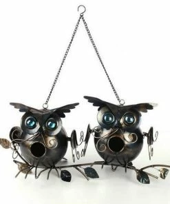 The Birdhouse Chick Two Owls On Branch Birdhouse