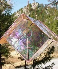 Black Hills Glass Works Unique Birdhouses Copper-Stained Glass Birdhouse