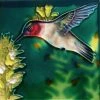 TileCraft Ceramic Art Tile-Hummingbird 4x4 Plaques, Stepping Stones & Wall Decor