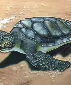 TileCraft Plaques, Stepping Stones & Wall Decor Sea Turtle Ceramic Tile