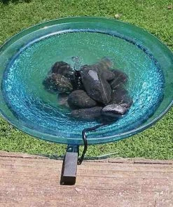 The Birdhouse Chick Solar Bubbler Bird Bath-Deck Mount Or Ground Deck & Ground Bird Baths