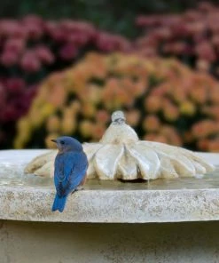 The Birdhouse Chick Bubbling Flower Birdbath Fountain