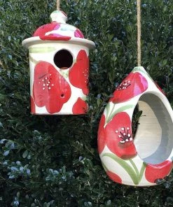 The Birdhouse Chick Ceramic Birdhouse And Feeder Gift Set