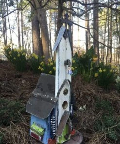 The Birdhouse Chick Unique Birdhouses Rustic Church Birdhouses- Medium