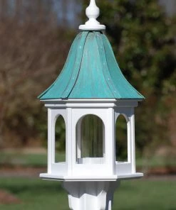 The Birdhouse Chick Copper Roof Bird Feeder Curved Slope - 28x12 Copper Roof Bird Feeders
