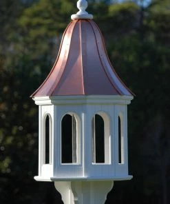 The Birdhouse Chick Copper Roof Bird Feeders Copper Roof Bird Feeder Gazebo Style - 42x16