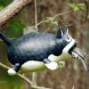 Bobbo Unique Birdhouses Black & White Fat Cat Wood Birdhouse 2