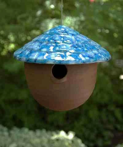 JJ Potts Ceramic Gourd Birdhouse