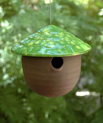 JJ Potts Ceramic Gourd Birdhouse