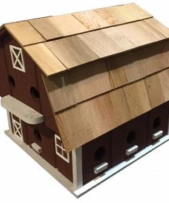 Home Bazaar Purple Martin Barn 12-Nest Church Birdhouses, Vintage-Rustic