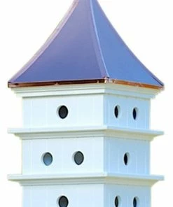The Birdhouse Chick Copper Roof/Vinyl Purple Martin House 52x18
