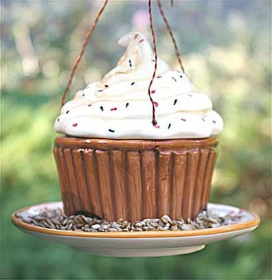 Popular Ceramic Cupcake Bird Feeder