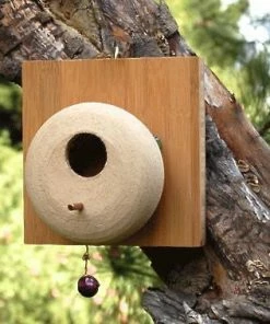 Amaranth Stoneware Mod Stoneware Birdhouse